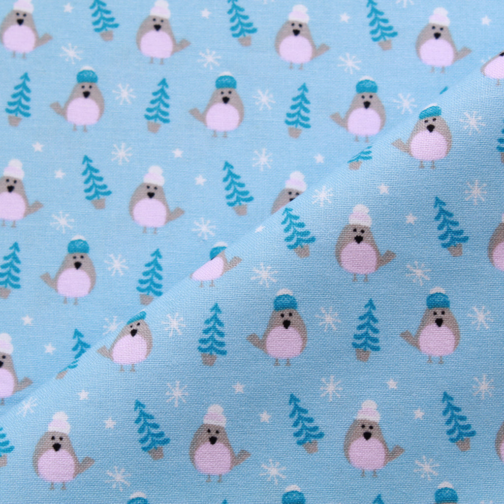 Christmas Robins, Winter Warmer Quilting Cotton Collection