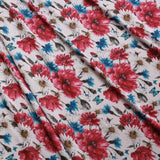 Vintage Garden Floral, 100% Polyester Digital Print Satin, Approx 147cm Wide