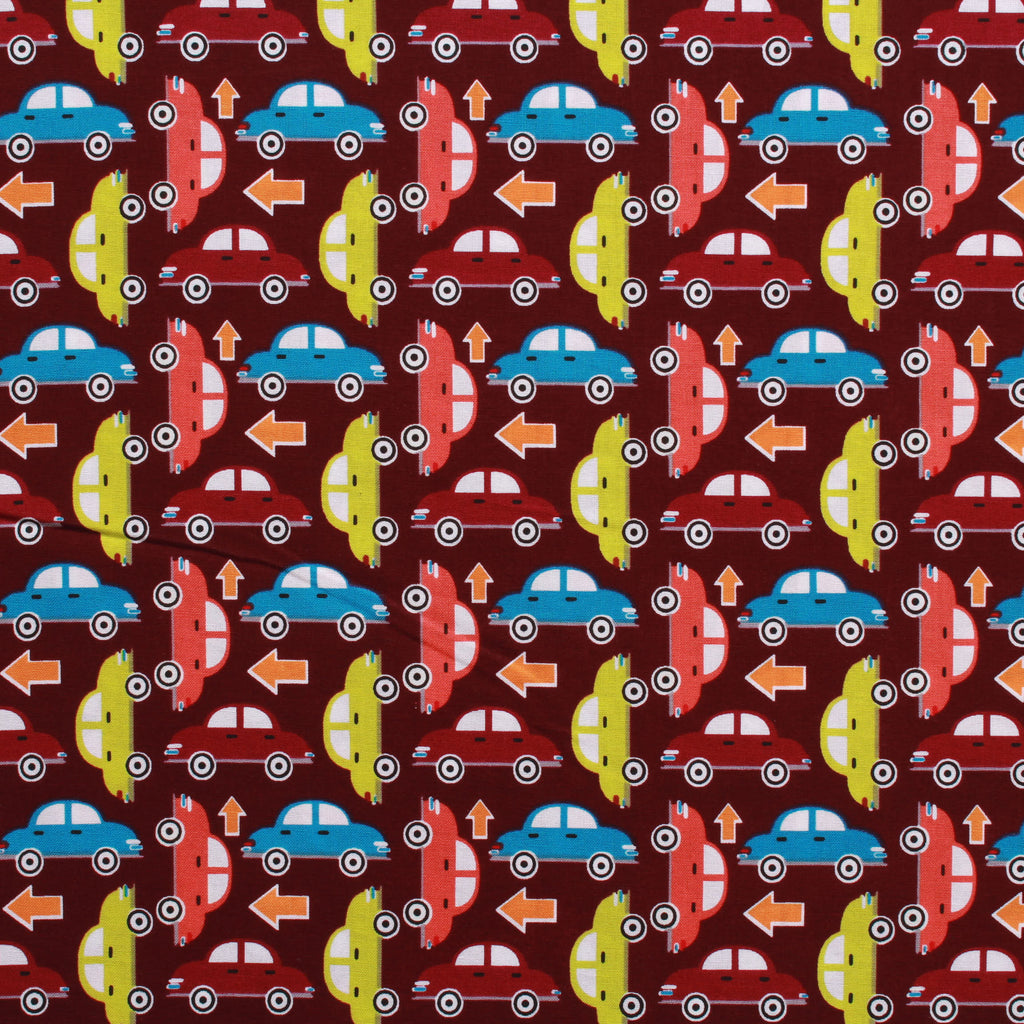 Cars Themed Quilting Cotton, Zoom Collection