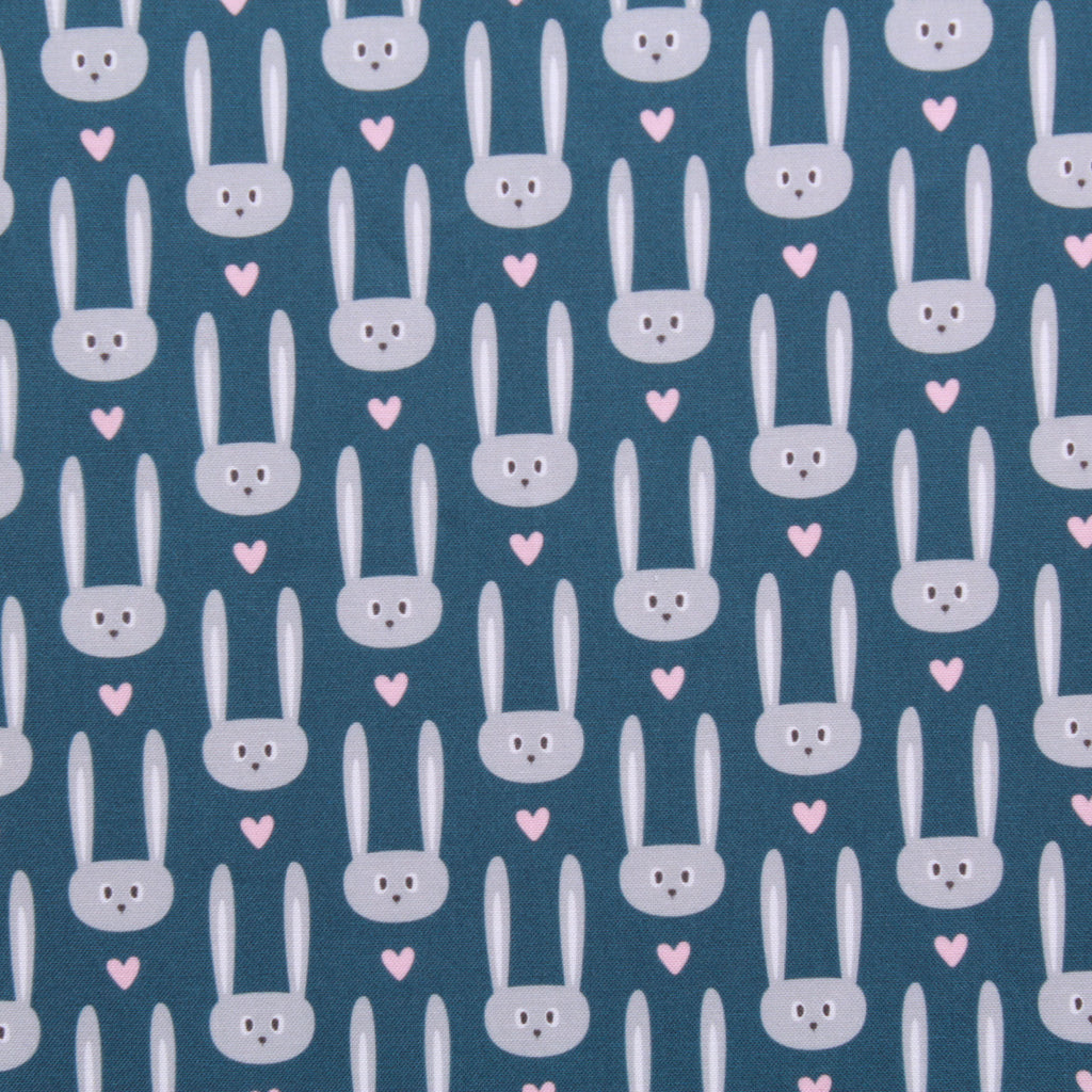 Bunny Love, Eggtastic Easter Quilting Cotton Collection, 100% Premium Quilting Cotton Fabric, 44" Wide (111cm), 140GSM