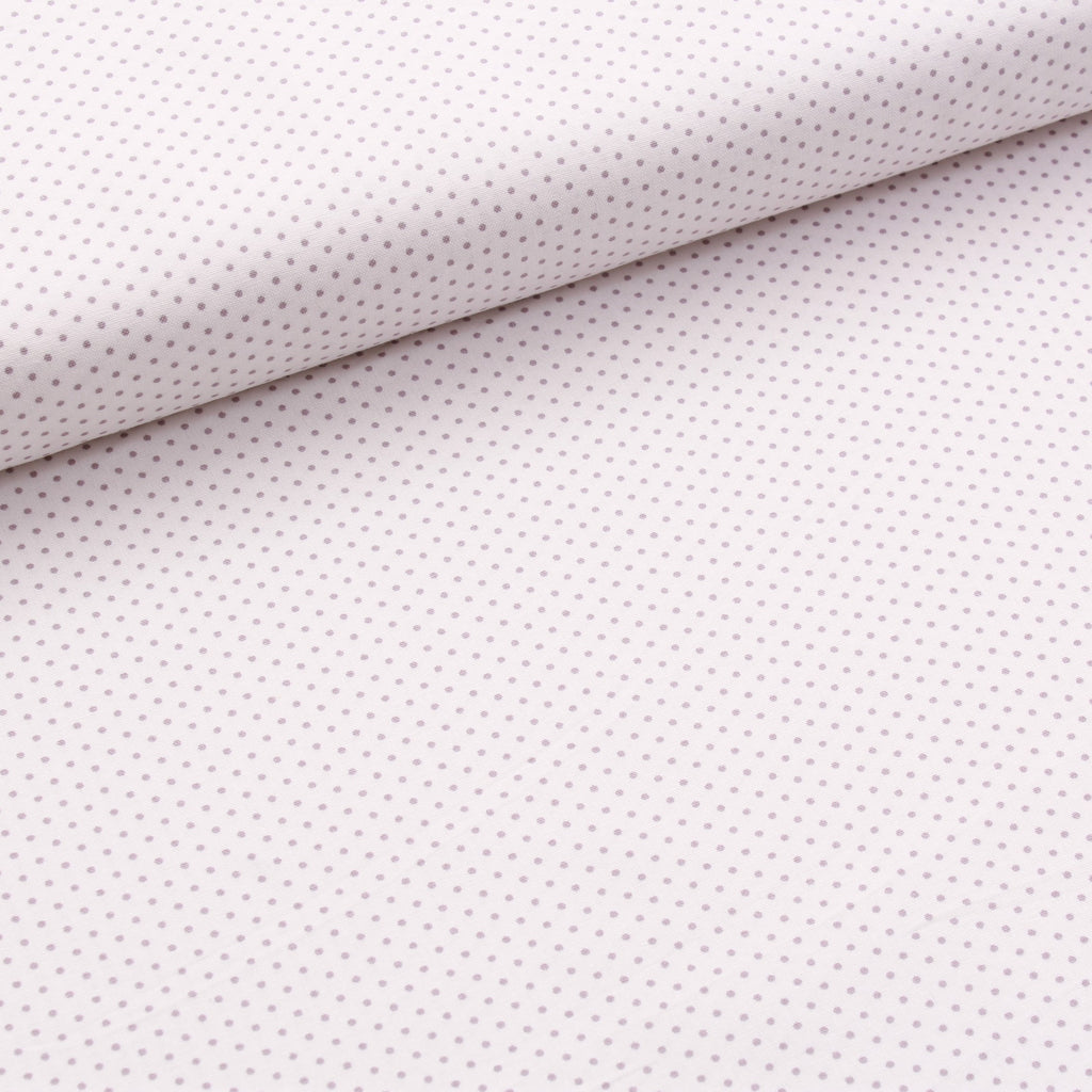 TFG Quilting Cotton, Basic Essentials, Grey Spots on White