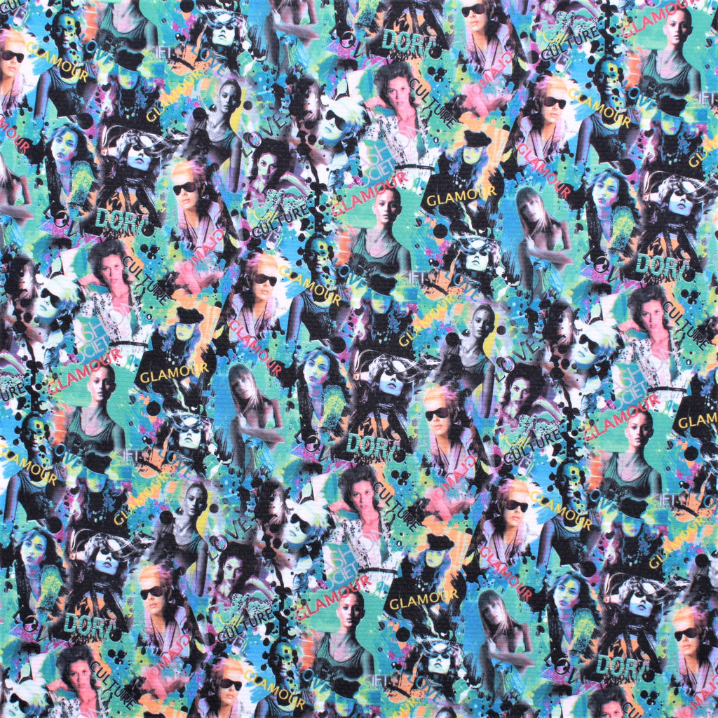 Glamorous Retro Pop Culture 60" Polyester Fabric