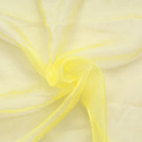 Plain Shimmer Organza Fabric Yellow 100% Nylon , 60" Wide