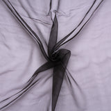 Plain Shimmer Organza Fabric Black 100% Nylon , 60" Wide