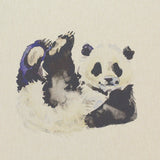 100% Cotton Rich Printed Cushion Panels - Panda - 18” x 18”
