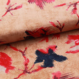100% Rayon Fabric, Brown/Beige