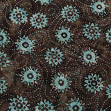 Batik Fabric, Flowers & Dots, BK152, 44" Wide