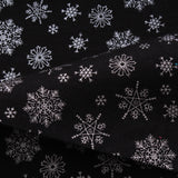 Snowflake Silver Metallic Christmas Foil 100% Quilting Cotton, Approx 44" Wide (112cm)