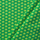 Snail Trail Green, Premium Printed Quilting Quality Cotton