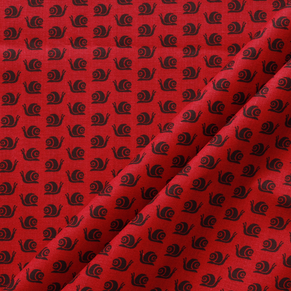 Snail Trail Red, Premium Printed Quilting Quality Cotton