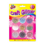 Metallic Colour Glitter Pots- 16g 9 Pack
