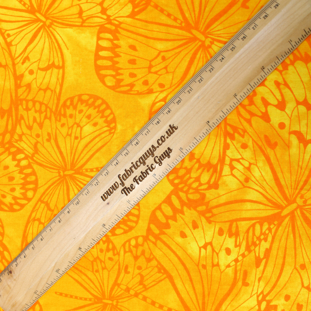 100% Premium Tye-Dye Quilting Cotton - Melody Collection 'Yellow'