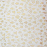 Gold Foil Premium 100% Quilting Cotton "Winter Snowflake" - Variations Available