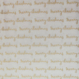 Gold Foil Premium 100% Quilting Cotton "Merry Christmas" - Variations Available