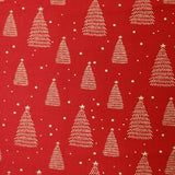 Gold Foil Premium 100% Quilting Cotton "Christmas Tree" - Variations Available