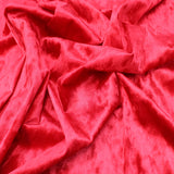 3 Metres, Luxury Crushed Spandex Velvet, 'Ruby Red', 60