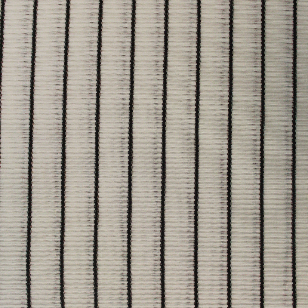 3 Metres Premium Quality, Crinkle Striped Jersey, Black & White 60" Wide