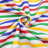 Polycotton Fabric - 'Barber Stripes' - 44
