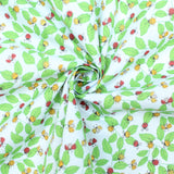 Polycotton Fabric - 'Ladybirds & Leaves' - 44" Wide
