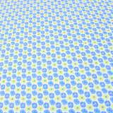 100% Digital Quilting Cotton, Meadow Collection, 'Blue Daises', 44" Wide
