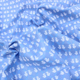 100% Digital Quilting Cotton, Meadow Collection, 'Blue Garland', 44" Wide