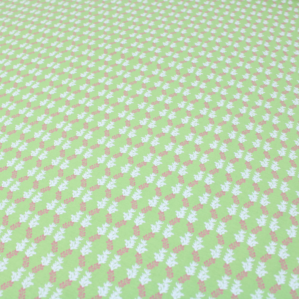 100% Digital Quilting Cotton, Meadow Collection, 'Green Garland', 44" Wide