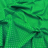 100% Cotton Poplin 'Small Polka Dots' 44" Wide Green