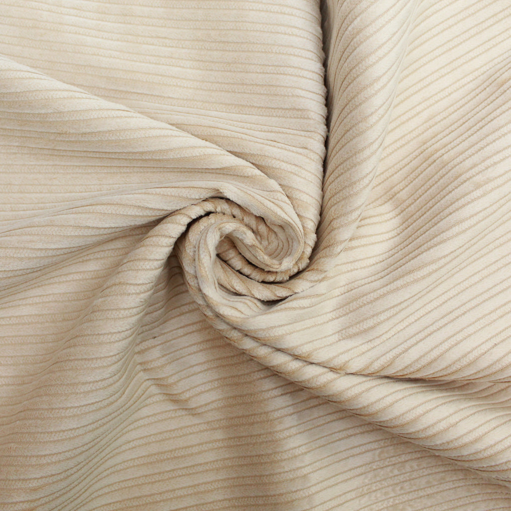 3FOR10 100% Cotton Corduroy Fabric - Cream - 60" Wide