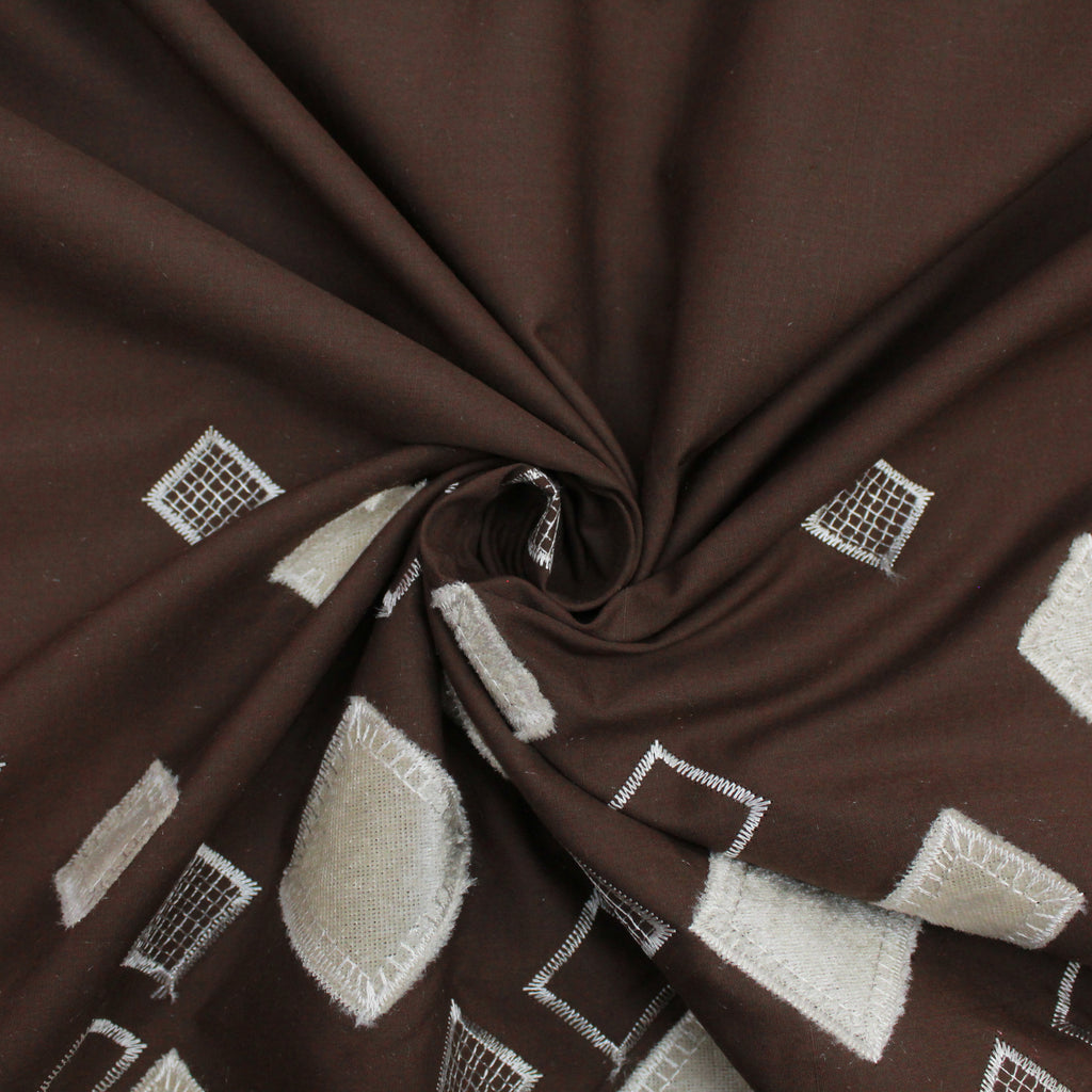 Embroidery Poly-Cotton  60" Wide Chocolate Brown