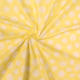 Sunshine Face Polka Dots on Yellow - Brushed Cotton - 60" Wide
