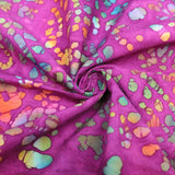 Batik Fabric, Floral Print, 45" Wide