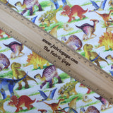 100% Quilting Cotton 'Watercolour Dinos' - 60" Wide