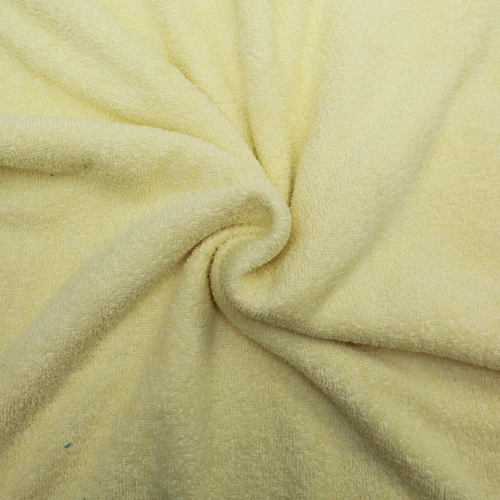 Premium Quality Cotton Towelling Double Sided - Pastel Yellow