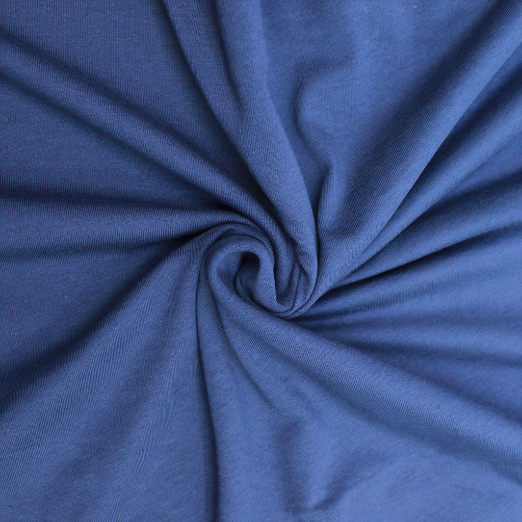 Premium Quality Combed Cotton Jersey -  Marine Blue