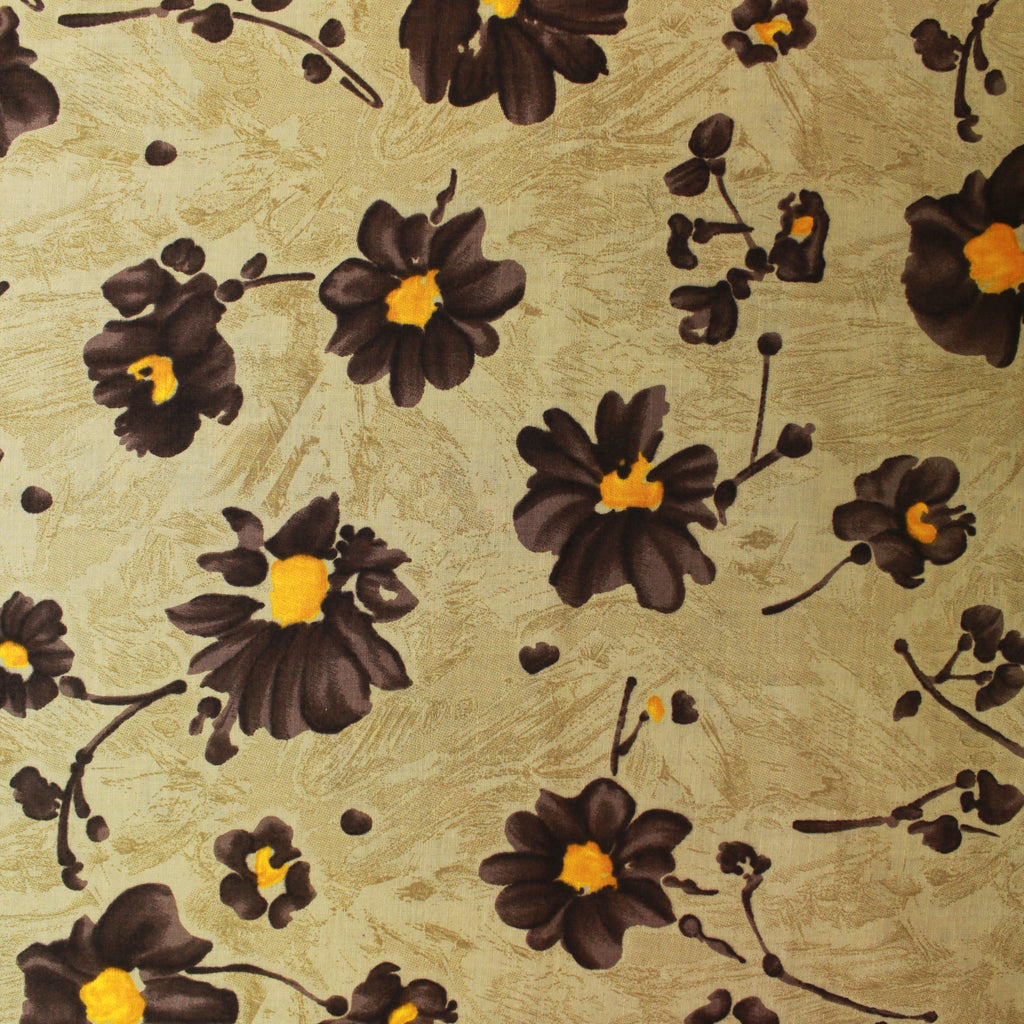 3 Metres 100% Printed Cotton Fabric Bundle 'Ink Blotted Flowers' -  42" Variations Available