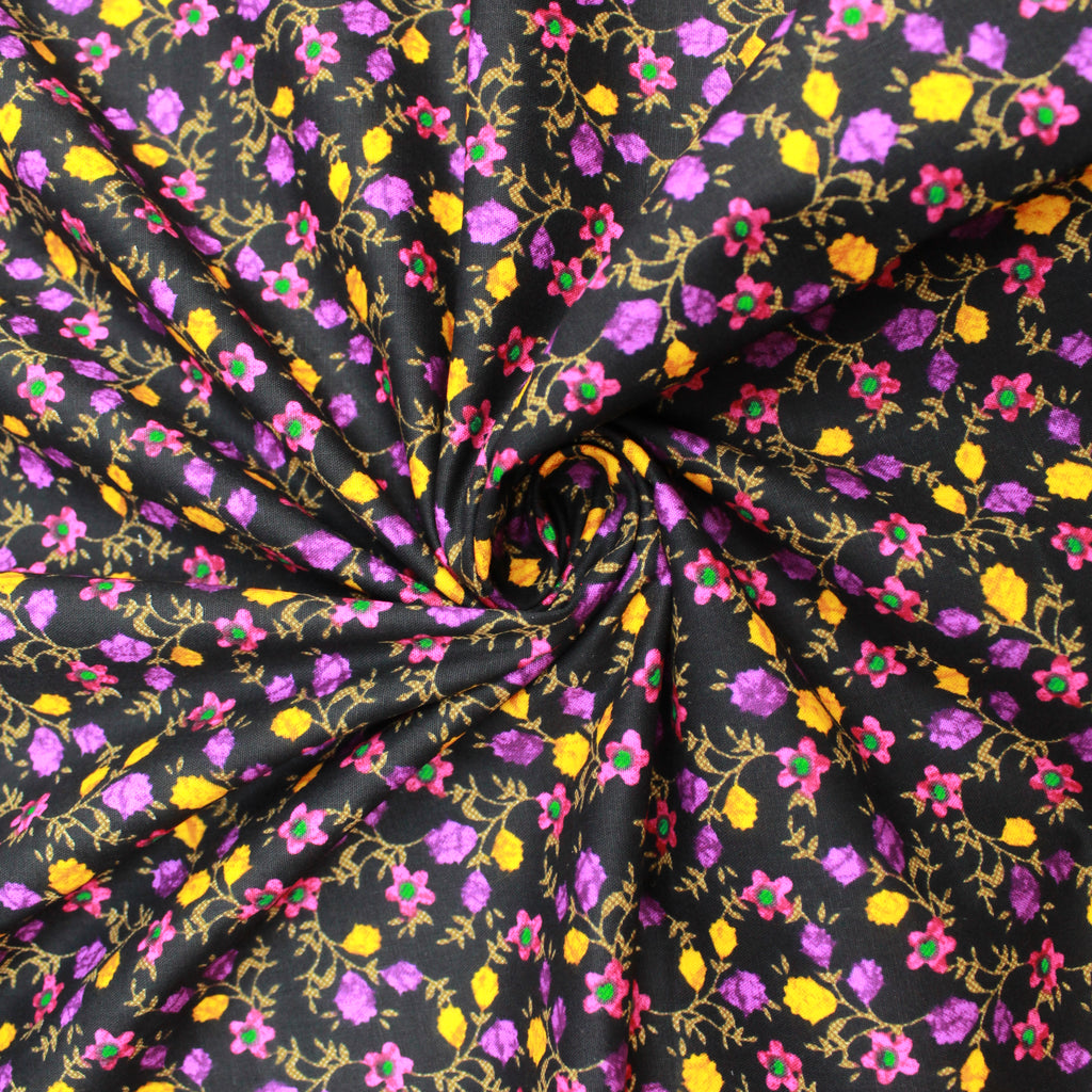 3 Metres 100% Printed Cotton Fabric Bundle 'Ditsy Floral', 42" Wide - Variations Available