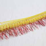 Golden Red Lace Edge For Dress Making - 40mm Wide