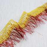 Golden Red Lace Edge For Dress Making - 40mm Wide