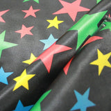 Stars Printed Polyester Satin Liquid Fabric Approx. 44" (112cm) Wide