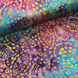 Bali Indonesian Batik, Oyster Spots Swirls, 44" - Multi-coloured BK130 D