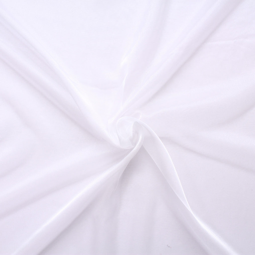 Plain Shimmer Organza Fabric Ivory 100% Nylon , 60" Wide