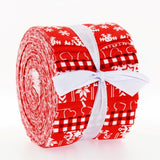 100% Cotton Baby Rolls, Red, Nordic Penguins