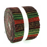 100% Cotton Baby Rolls, Green, Christmas Paisley Floral
