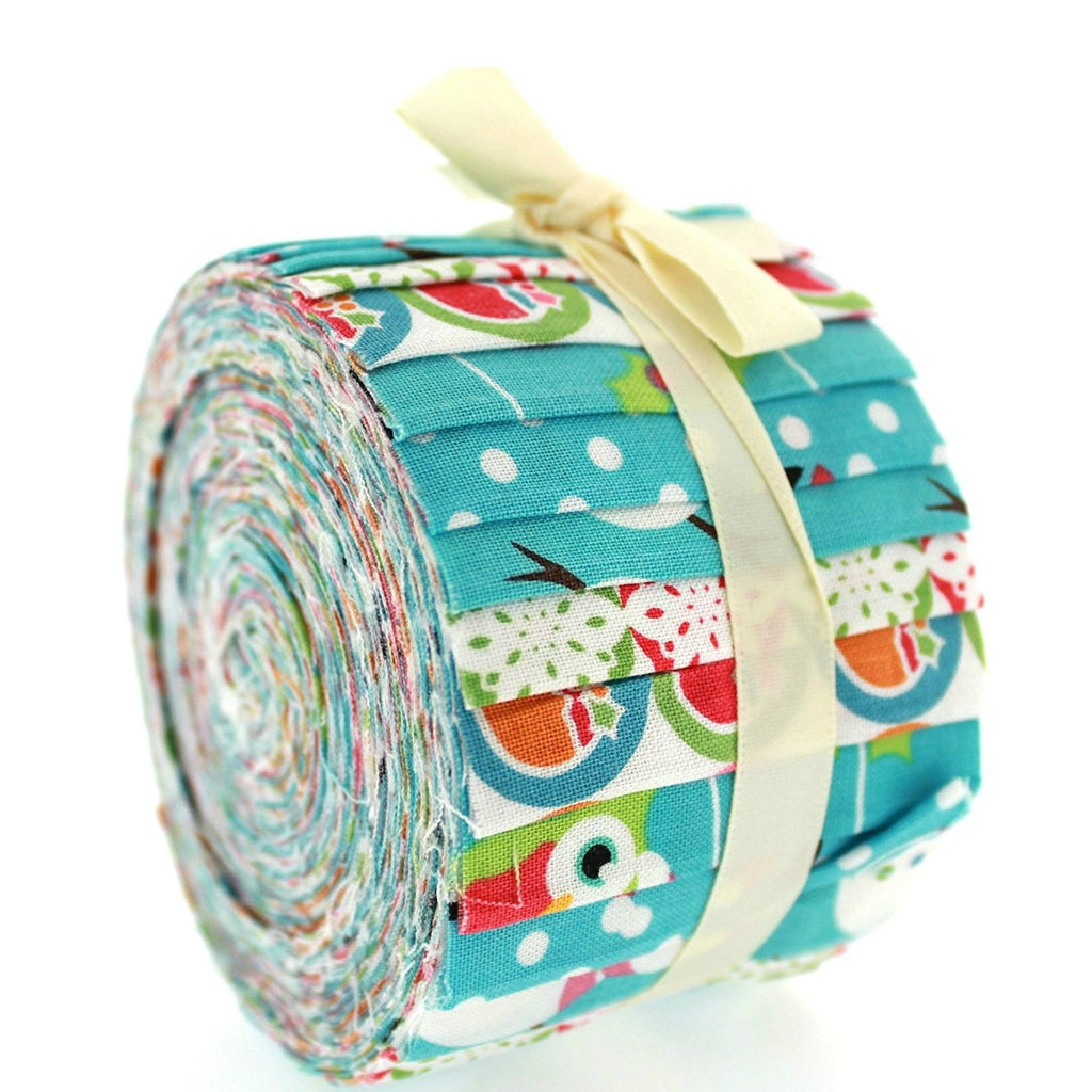 100% Cotton Baby Rolls, Blue, Christmas Characters