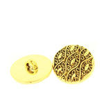 Gold Ethnic Engraved 20mm Plastic Button