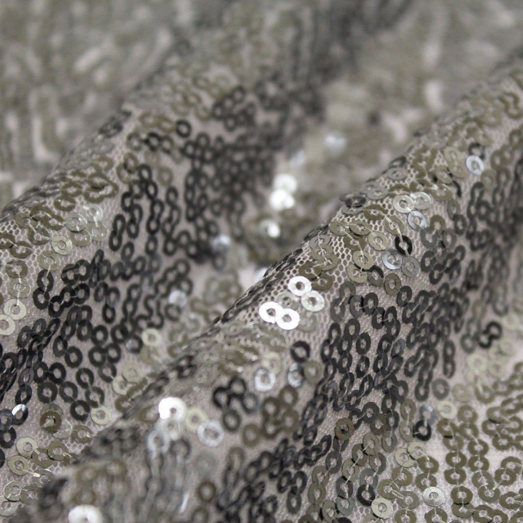 Sequins On Dress Net Grey 