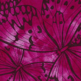 Fuschia Premium 100% Cotton Melody With Butterfly Printing.