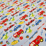 Vehicles Themed Quilting Cotton, Zoom Collection, Blue