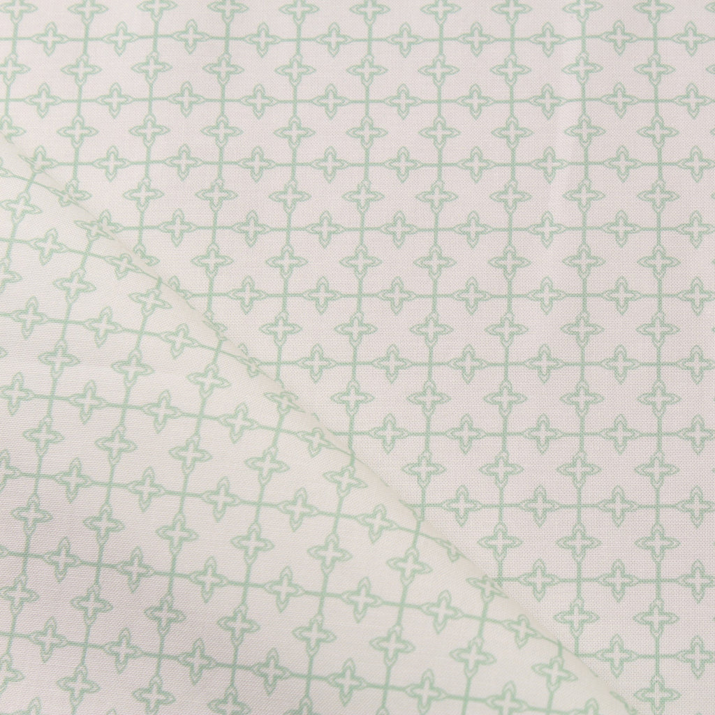 TFG Light Green Quilting Cotton, Geometric, Mexicola FF405.2