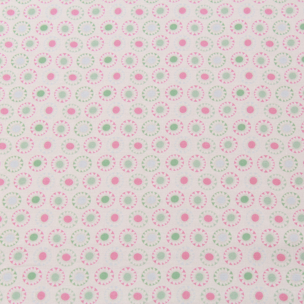 TFG Pink Quilting Cotton, Floral Circles, Mexicola FF408.2